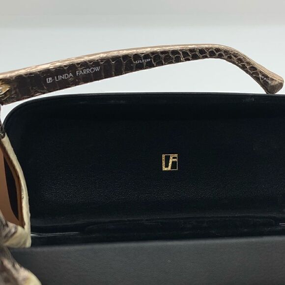 Linda Farrow Rose Gold Snakeskin 52mm Sunglasses